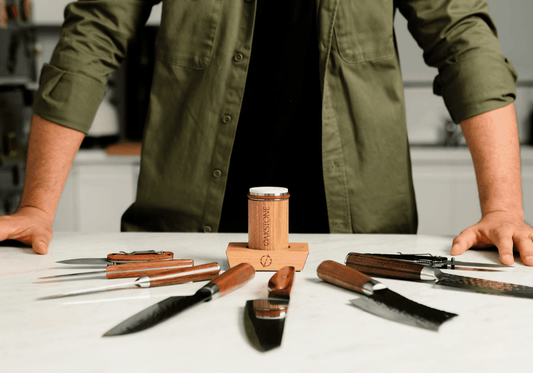 Oakstone sharpener set on a table
