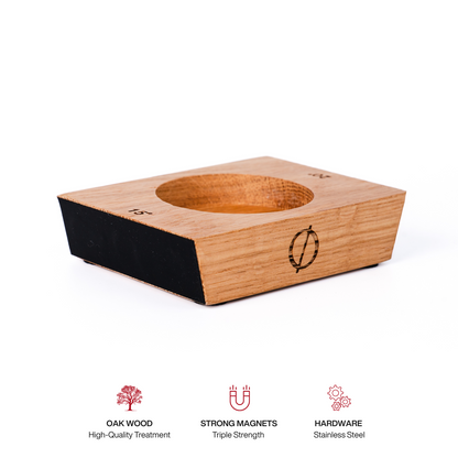 Oak angle base with 15 degree and 20 degree sharpening faces