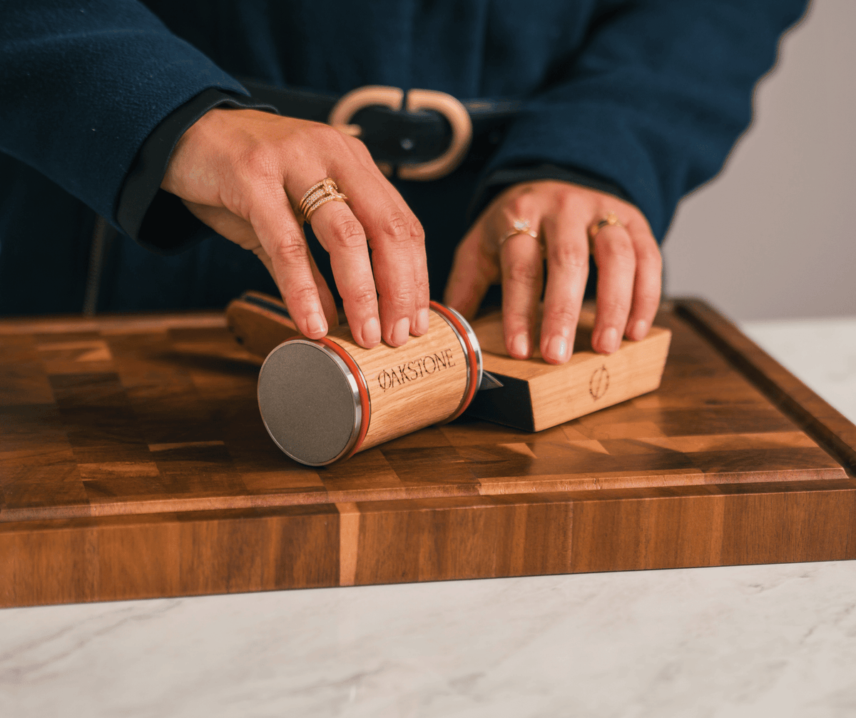 Hand holding the Oakstone oak roller